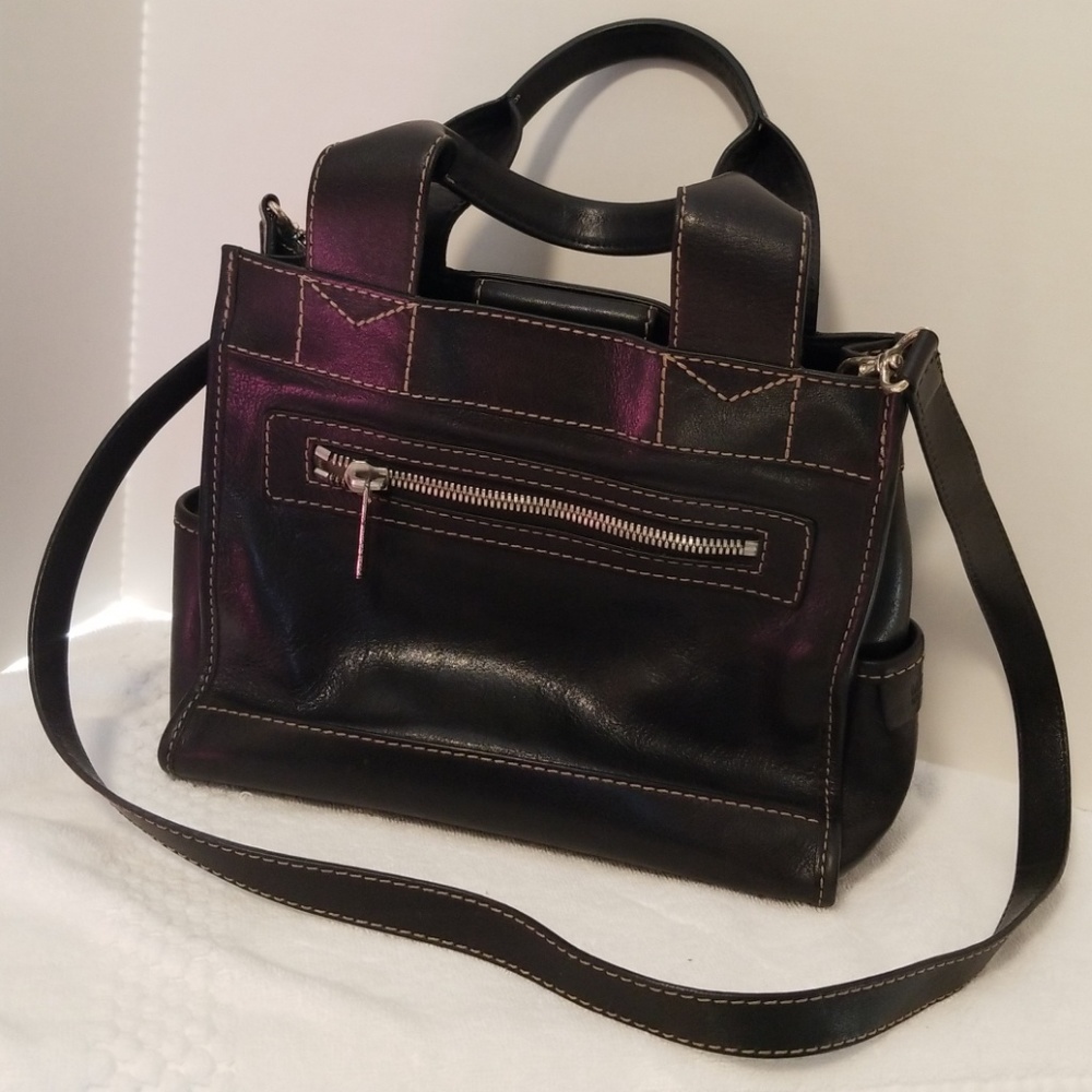 Black Leather Michael Kors Cross Body